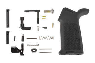 Aero Precision M5 MOE lower parts kit without trigger group or trigger guard featuers a Magpul MOE pistol grip in black.